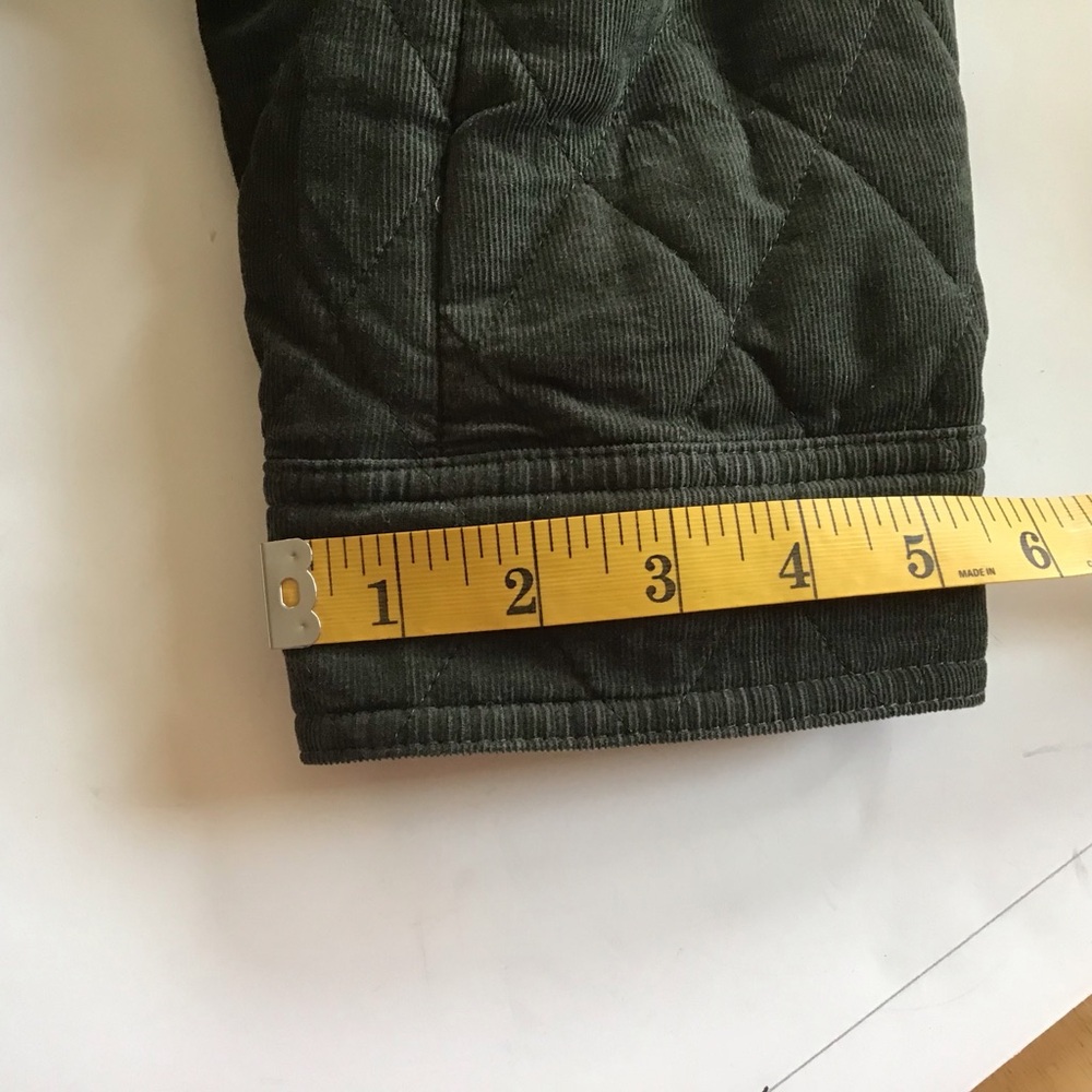 Talbots XL Women’s Quilted Jacket Corduroy Hunter Green Barn/Fisherman Core - Picture 13 of 16